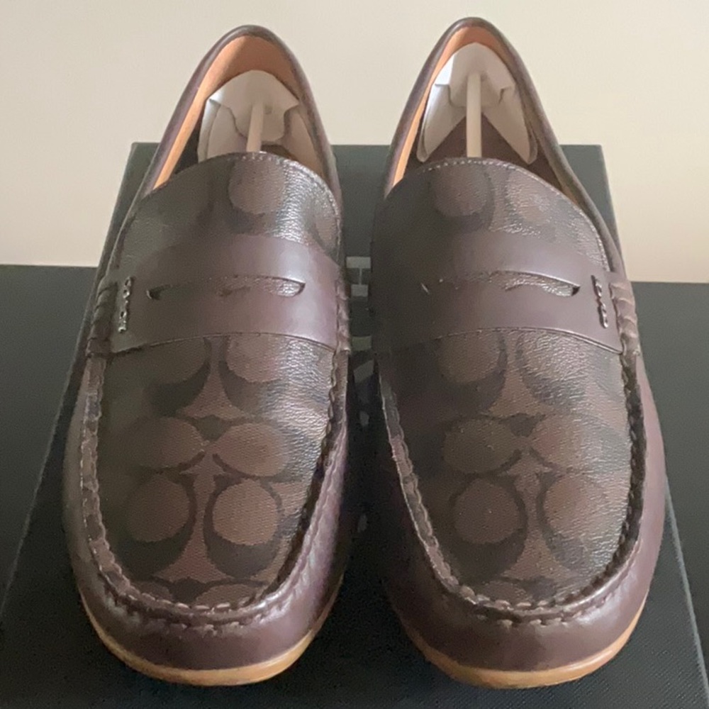 Coach Mott Driver Sig PVC Loafers - Mahogany - Picture 2 of 9